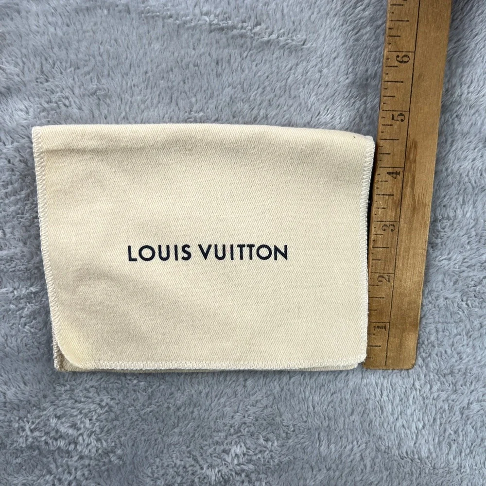 Louis Vuitton Dust Bag Cream Twill Small Purse Handbag Wallet Storage 6x4in